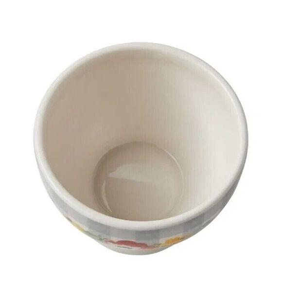 Pioneer Woman™ ~ Stoneware Salt Cellar ~ Acacia Lid ~ SWEET ROMANCE ~ 3.6 x 3.2 - Picture 5 of 6